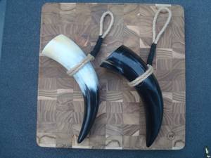 Corne à boire de boeuf de vache polie fraîchement faite forme naturelle artisanat Viking corne à boire dernière nautique pour la décoration de fête - Product Image 2