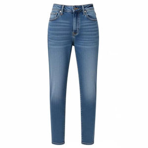 Pantalones Vaqueros de Mezclilla de Algodón Suave, Cintura Media, Transpirables, Tinte Liso, Duraderos, Cómodos para Uso Diario - Product Image 2