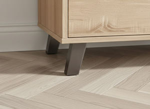 Étagère à chaussures de luxe à 8 niveaux SC603, chêne somana clair, panneau de particules en marbre clair, meubles de maison, design contemporain, salon, appartement - Product Image 5