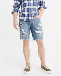 Hot Summer <b>High</b> Quality <b>Jeans</b> Breathable Fit Baggy <b>Jeans</b> <b>Short</b> Dark Denim <b>Shorts</b> with Pocket for Men - Product Image 3
