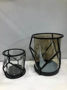 Meilleure vente grand support en verre de fer fait à la main Style Vintage bougeoir en métal candélabre personnalisable lanternes décoratives pour la maison - Product Image 2