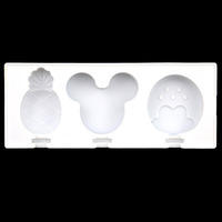 Moule à glace ananas 3 cavités en silicone de qualité alimentaire facile à libérer Outils de fabrication de glace d'été pour Noël