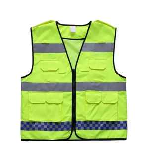 Gilet de sécurité tactique pour hommes, randonnée d'hiver en plein air, boutons en coton noir, sécurité, multi-poches, fermeture à glissière respirante - Product Image 5