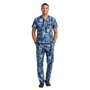 Conjunto de Uniforme Médico para Hombre, Corte Preciso, Personalizable, Premium, Duradero, Cuello en V, Parte Superior y Pantalones, Uniforme Profesional para Clínica Médica y Hospital - Product Image 2