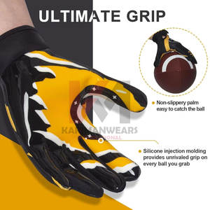 Meilleur prix d'usine Gants de gardien de football personnalisés pour l'entraînement, les matchs et les sports de plein air Gants de football américain - Product Image 2