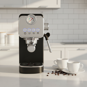 <span class=keywords><strong>Machine</strong></span> <span class=keywords><strong>à</strong></span> expresso semi-automatique <span class=keywords><strong>à</strong></span> boutons mécaniques avec manomètre 20 bars, cafetière italienne pour la maison avec mousseur <span class=keywords><strong>à</strong></span> lait - Product Image 1