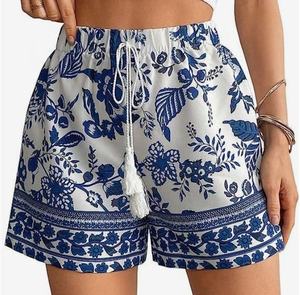 Ladies Summer Fashion <b>Board</b> <b>Shorts</b> Full Printed Beach Clothing Elastic Waist Breathable Colored Look Loose Fit Casual Wholesale - Product Image 3