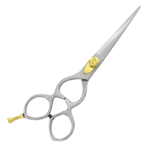 Tijeras profesionales de acero inoxidable para peluquería, para diestros, mango largo, punta afilada, fabricadas en Pakistán. - Product Image 1