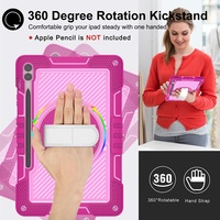 Coques de tablette robustes en silicone à 3 couches résistantes aux chocs pour enfants, pour Samsung S10 Plus/S9 Plus/S9 Fe Plus