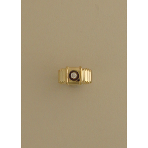 Anillo de Diamantes de 14k Estilo Art Deco Vintage con Elegante Diseño de Escalones - Product Image 1