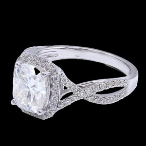 Luxury Rose Gold Plated Princess Cut Moissanite Channel Setting Religious Style Wedding Engagement <b>Ring</b> for Women <b>Men</b> Unisex - Product Image 2