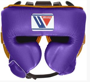 Casco protector de cabeza de cuero profesional de alta calidad para boxeo MMA Muay Thai entrenamiento duradero con cordones y empuñaduras de mano - Product Image 1