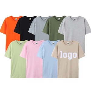 T-shirt oversize à épaules tombantes T-shirt à col rond pour hommes T-shirts à manches courtes imprimés personnalisés T-shirts en coton peigné Vente en gros - Product Image 4