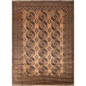 พรมขนสัตว์ถักมือสีเบจน้ำตาล Kiaan รุ่น Pae-4427 ลายเรขาคณิต สำหรับห้องนั่งเล่น ใช้ในบ้าน ทางเข้าบ้าน โถงทางเดิน ห้องวัยรุ่น - Product Image 1