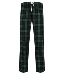 Bas de pyjama décontracté léger de style doux pour hommes en flanelle à motif tartan avec ajustement réglable pour vêtements de nuit confortables - Product Image 2