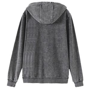 Sweat-shirt Alpha Denim Chenille XS à capuche avec poche kangourou, sport d'hiver, imprimé, délavé à l'acide, 3D - Product Image 2