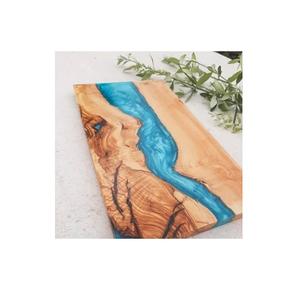 Tabla de cortar de madera y resina con asa para cocina y mesa, tabla de cortar de resina y madera de tamaño personalizado para el hogar y el Hotel - Product Image 2