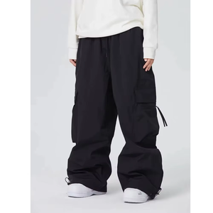 Pantalon cargo multi-poches personnalisé pour hommes et femmes, vêtements de travail et de rue en toile de style décontracté, vente en gros - Product Image 5