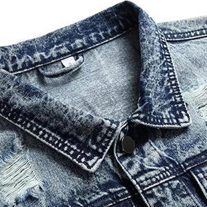 Veste en jean respirante élégante pour hommes Vêtements décontractés Prix de gros Vestes en jean pour hommes à vendre - Product Image 2