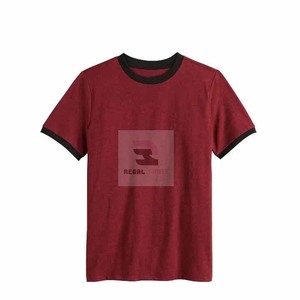 T-shirt pour homme en polyester/coton tissé de haute qualité avec logo personnalisé, respirant et écologique - Product Image 2