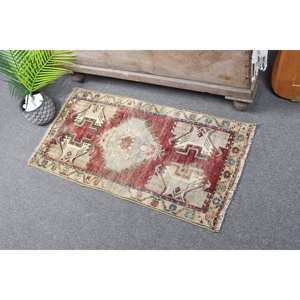 Vintage 17x32ft Rouge Beige Tapis Turc Grande Surface 10mm Épais Laine Latex Support Abstrait Motif pour Entrée Couloir Rectangle - Product Image 2