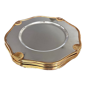 Assiette de présentation en plastique, motif vintage unique, design personnalisé, assiettes de présentation de mariage en plastique - Product Image 1