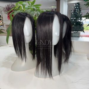 Cheveux humains 100% vrais cheveux humains vietnamiens, base en soie, topper en dentelle, frange droite, cheveux humains 2025 - Product Image 3