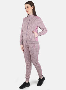 Durable personnalisé et Premium violet femmes OEM 2 pièces imprimé survêtement ensemble pleine longueur 2 pièces femmes survêtement ensemble - Product Image 3