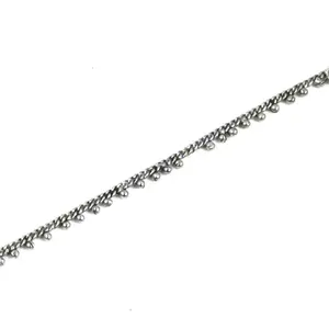 Chevillère en argent plaqué or pour femme avec de jolies perles, style mignon, bijoux de pied pour cadeau, pierre principale en diamant - Product Image 2