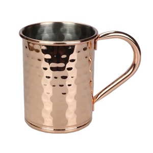 Simple Hammered Copper Moscow Mule <b>Mug</b> for Cocktail Drinking Moscow Mule 100% Food Safe Pure Tested Copper <b>Mug</b> Copper <b>Mug</b> - Product Image 1