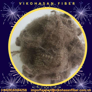 Vikohasan 15D HS Brown Fibre de polyester recyclée écologique Style creux 7D pour le matériau de remplissage de filature de béton - Product Image 5