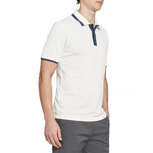 Polos de Golf tácticos 3D de rendimiento para hombre, camiseta de manga corta de secado rápido, 100% de poliéster, diseño sólido, botón XL alto - Product Image 3