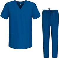 Uniforme Médico Unisex de Manga Corta, Color Morado Claro, de Secado Rápido, Elástico, para Verano, 100% Poliéster Twill