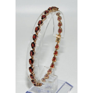 14k oro tormalina rosa bracciale Tennis alla moda accessori gioielli - Product Image 5