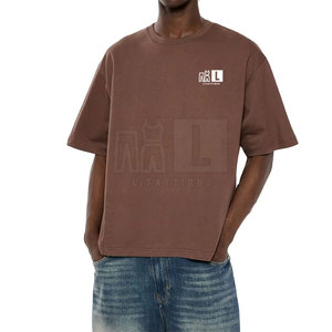 T-shirt imprimé coupe ample en coton 100% pour hommes, nouveau style pour hommes, coupe ajustée - Product Image 1