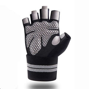 Gants de musculation professionnels pour la musculation crossfit rembourrés gants d'enveloppement respirants antidérapants pour hommes - Product Image 1