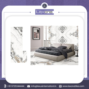 Fabricante indio Mármol Color blanco Mármol Aspecto Cerámica Porcelana pulida 600x1800mm Baldosas para piso - Product Image 2