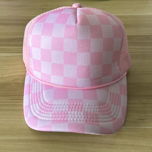 Casquette de baseball à 5 panneaux avec logo personnalisé Casquette de camionneur en maille tricolore vierge de haute qualité avec sublimation Casquette de camionneur tricolore en mousse avec corde - Product Image 6