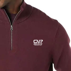 À la mode derniers nouveaux hommes basiques coton mélangé demi fermeture éclair sweats Pakistan fait sweat pour hommes - Product Image 3