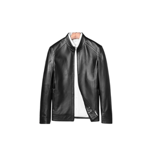 Custom <b>Black</b> Slim Fit Leather <b>jacket</b> For <b>Men</b> OEM ODM Custom Design High Quality PU Leather <b>Jacket</b> - Product Image 1