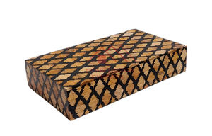 Boîte à bijoux en bois avec incrustations d'os, boîte de rangement en bois, boîte de rangement pour os, organisation - Product Image 6