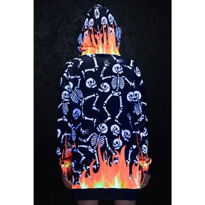 Sudadera CON CAPUCHA DE Halloween de terror impresa en 3D de alta calidad para hombres y mujeres hecha de poliéster/algodón para invierno - Product Image 5
