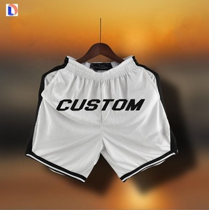 Short en maille respirant de basket-ball vintage en dentelle, décontracté et uni, imprimé avec logo personnalisé de haute qualité - Product Image 4
