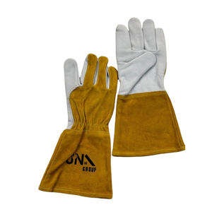 Gants de travail à double sécurité durables en cuir de vachette PU et cuir pour le soudage de construction utilisation industrielle de cuisine - Product Image 5