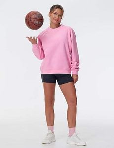 Sweat-shirt pour femme en tricot d'hiver de qualité supérieure, 100% coton, anti-boulochage, séchage rapide, style streetwear, manches longues, pull-over, couleur personnalisée - Product Image 2