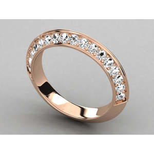 9K Gold Lab Grown Diamond Ladies Band <b>Ring</b> - Product Image 4