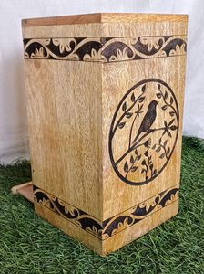 แฮนด์เมด Rosewood Urn กล่องนกพิมพ์ออกแบบงานศพผู้ใหญ่อนุสรณ์ของที่ระลึก Urn กล่องสําหรับมนุษย์ Ashes บ้านตกแต่งรายการ - Product Image 2