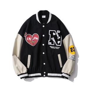 Chaqueta Varsity de Cuero para Hombre, Personalizada con Bordado 3D OEM, Chaqueta de Béisbol, Chaqueta de Cuero de Talla Grande para Hombre - Product Image 1