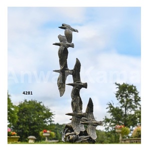 Vente chaude de haute qualité brossé or canard Sculpture de jardin idéal pour la maison cour parc Patio et jardin décor - Product Image 5