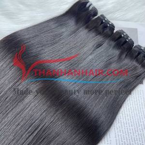 ¡ALTA CALIDAD SUPERIOR! Extensiones de cabello de trama de Vietnam Cabello humano recto de hueso Cabello de Vietnam dibujado Doble - Product Image 1